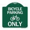 Signmission Bicycle Parking With Graphic, Green & White Aluminum Architectural Sign, 18" x 18", GW-1818-24320 A-DES-GW-1818-24320 - alternate 1